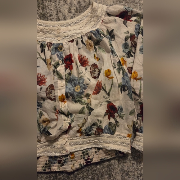 Alice + Olivia Cotton Blouse in Provence Floral EUC - Picture 6 of 6